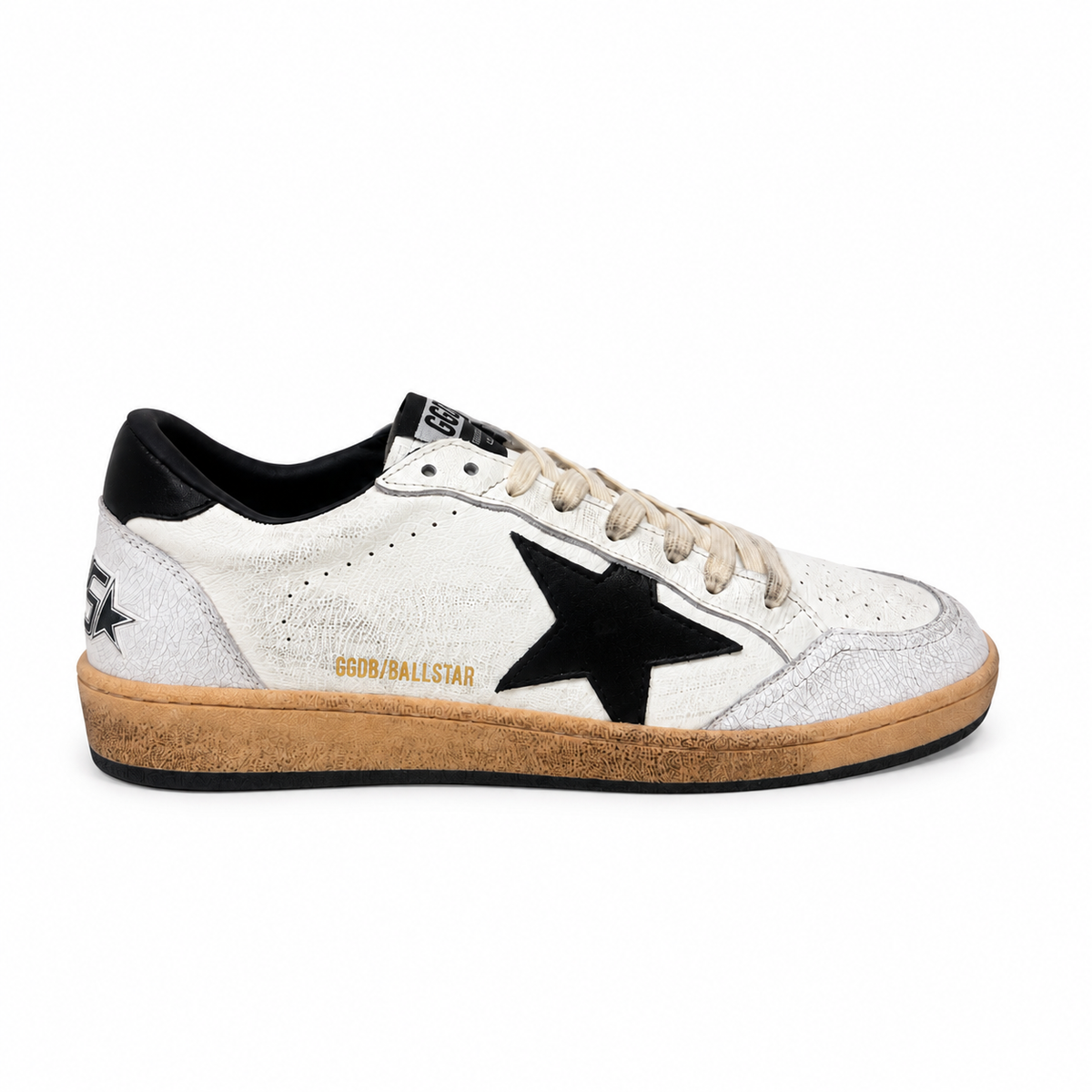 Golden Goose Men’s White/Black Ball Star Sneakers
