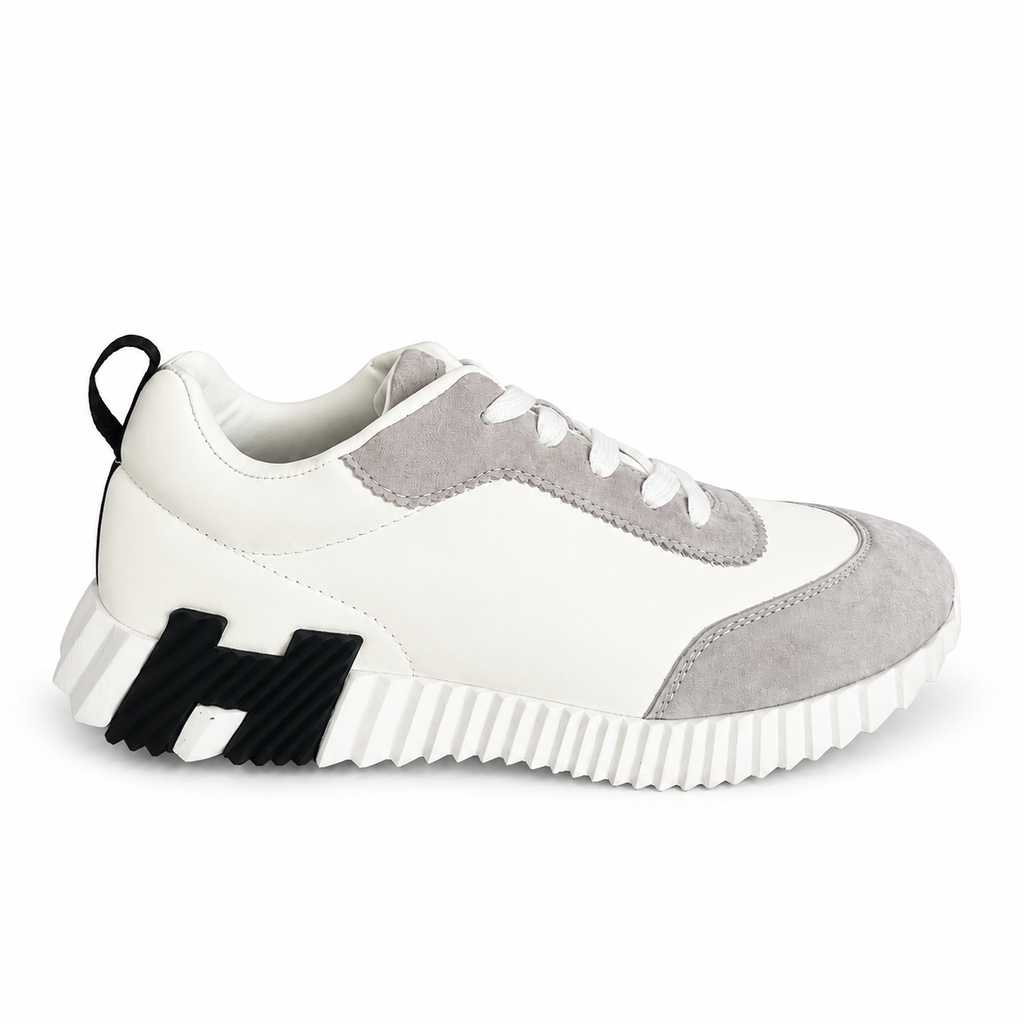 Hermès White/Grey Bouncing Sneaker