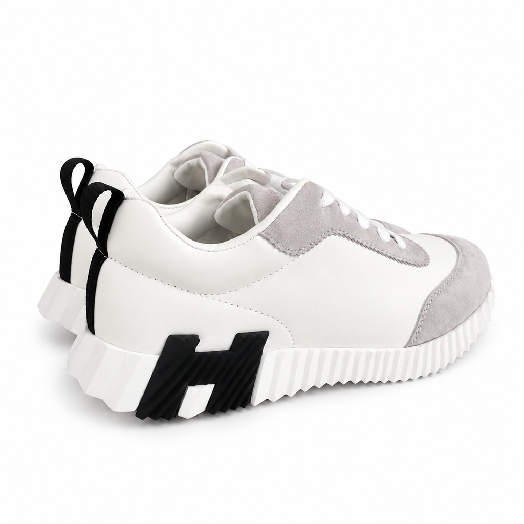 Hermès White/Grey Bouncing Sneaker