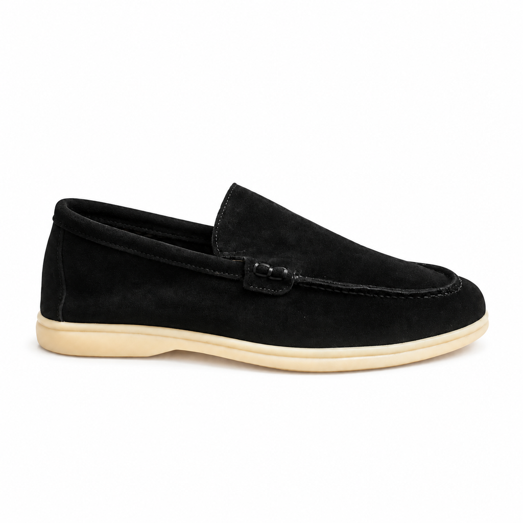 Loro Piana Black Summer Walk Loafer