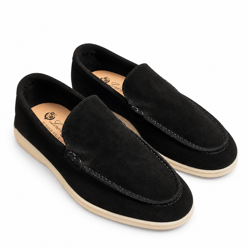 Loro Piana Black Summer Walk Loafer