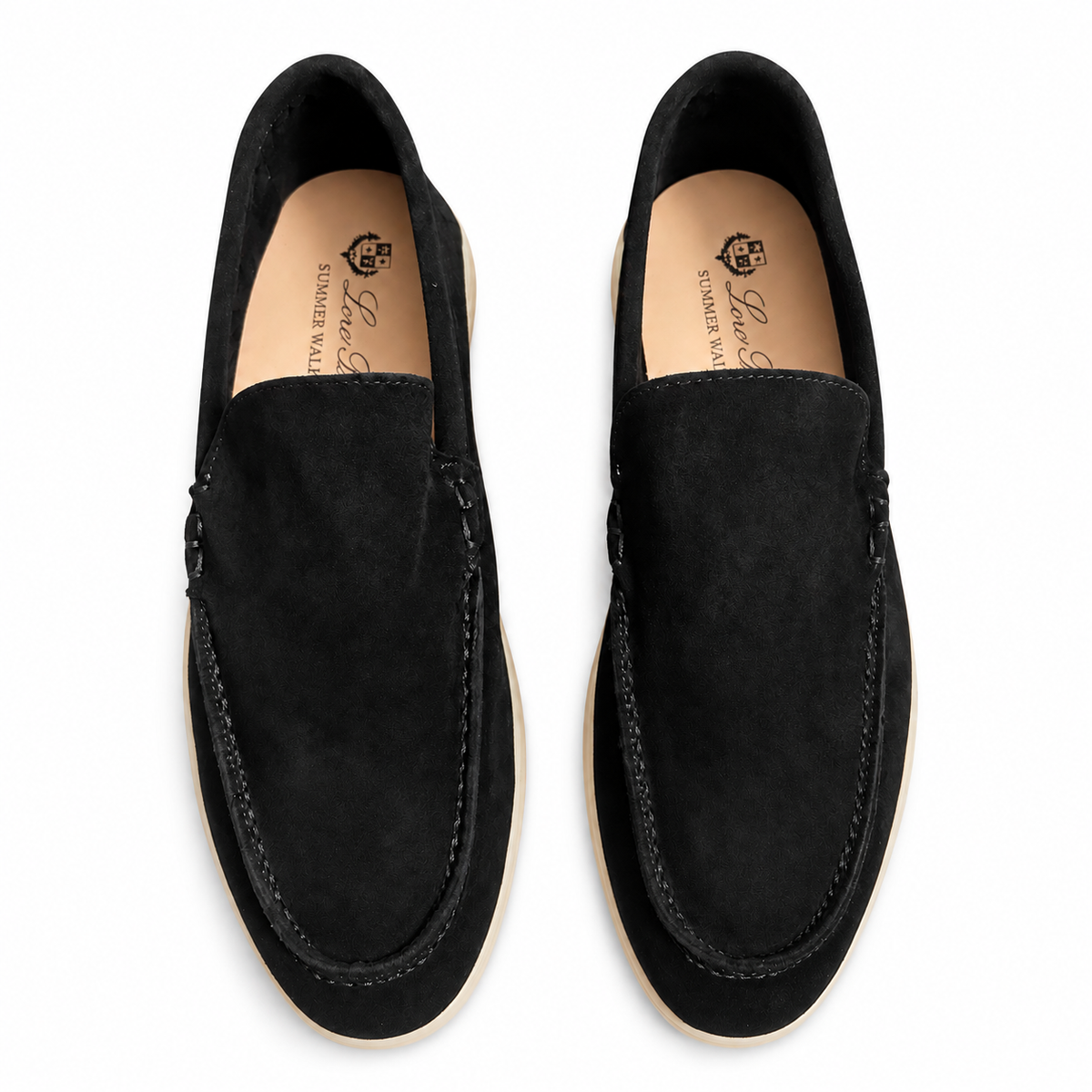 Loro Piana Black Summer Walk Loafer