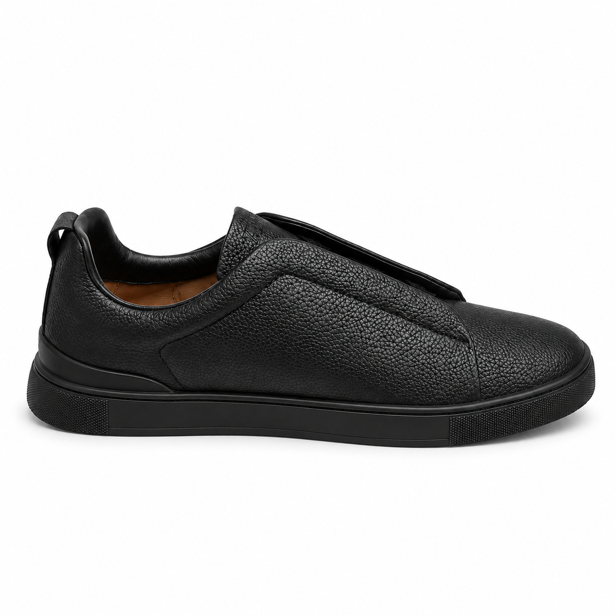 ZEGNA Black Deerskin Triple Stitch™ Sneakers