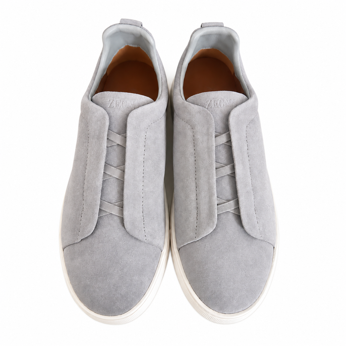 ZEGNA Grey Mélange Suede Triple Stitch™ Sneakers